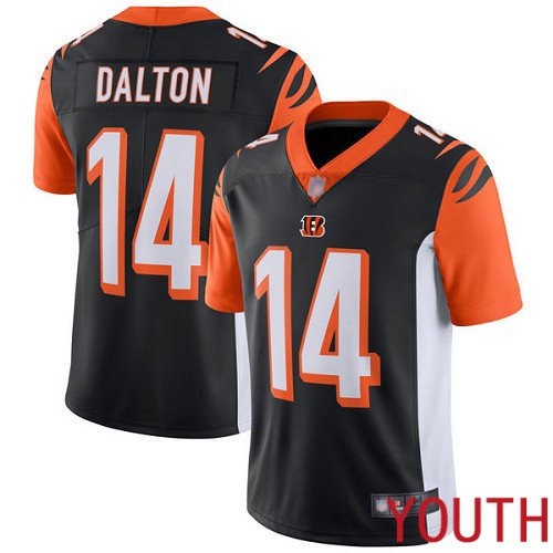 Cincinnati Bengals Limited Black Youth Andy Dalton Home Jersey NFL Footballl #14 Vapor Untouchable->cincinnati bengals->NFL Jersey